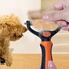 2In1 Pet Grooming Rake Anti-Slip Handle Double-Sided Deshedding Comb Multi-Purpose Extra-Wide Dog Grooming Brush for Detangling Deshedding Brushing/Thinning
