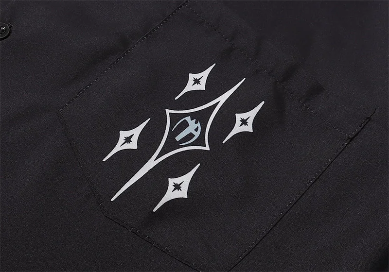 AMIRI 2023 new silk short-sleeved shirt