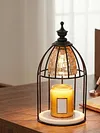 Candle Warmer Lamp Vintage Electric Wax Melter with Timer & Dimmer Retro Aromatherapy Night Light 4 Modes Birdcage Design Candle Melting Light for Scented Jar Candles