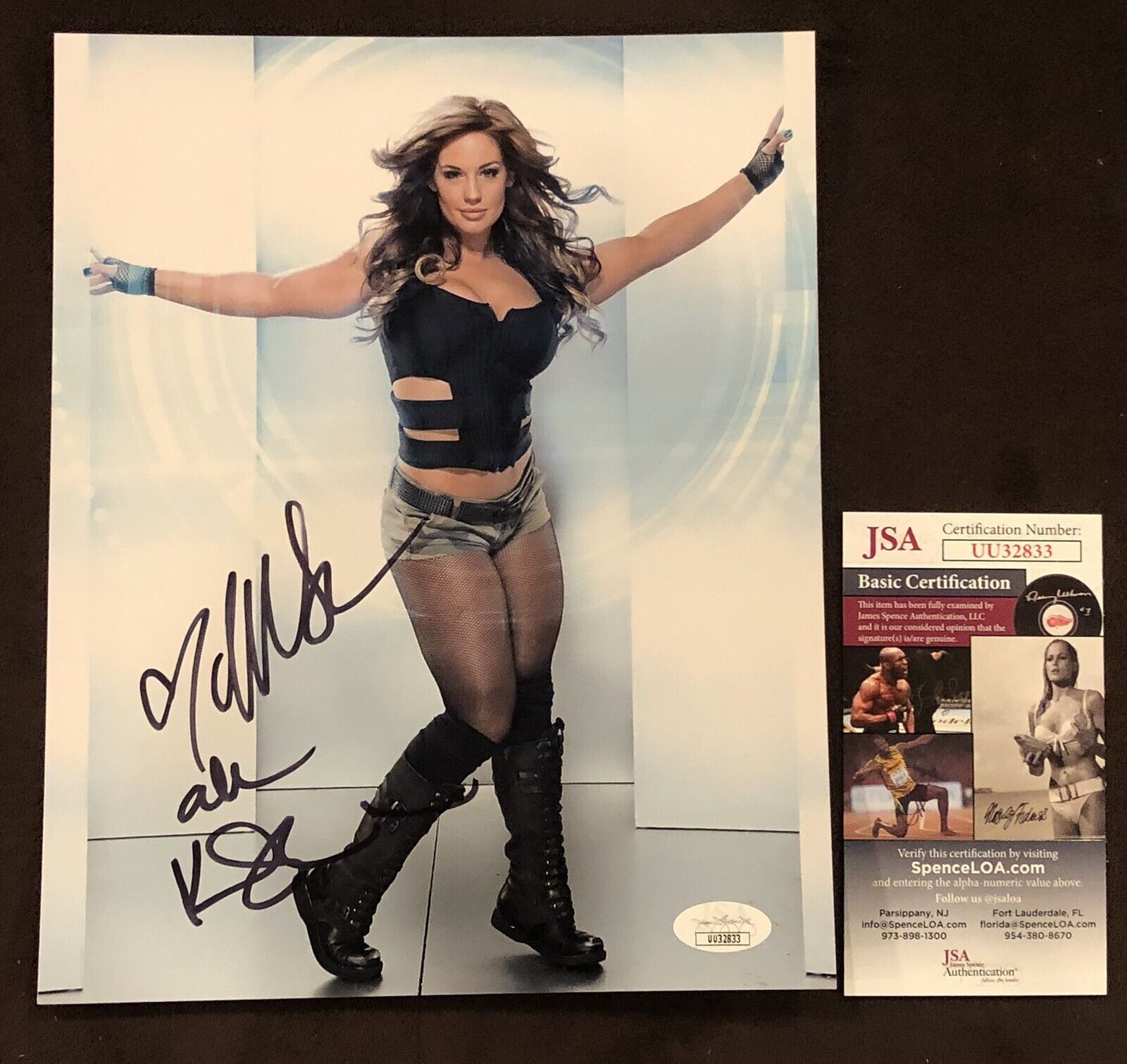 Celeste Bonin Kaitlyn SIGNED 8X10 Photo Poster painting Autograph Sexy Fitness Model ??WWE Diva