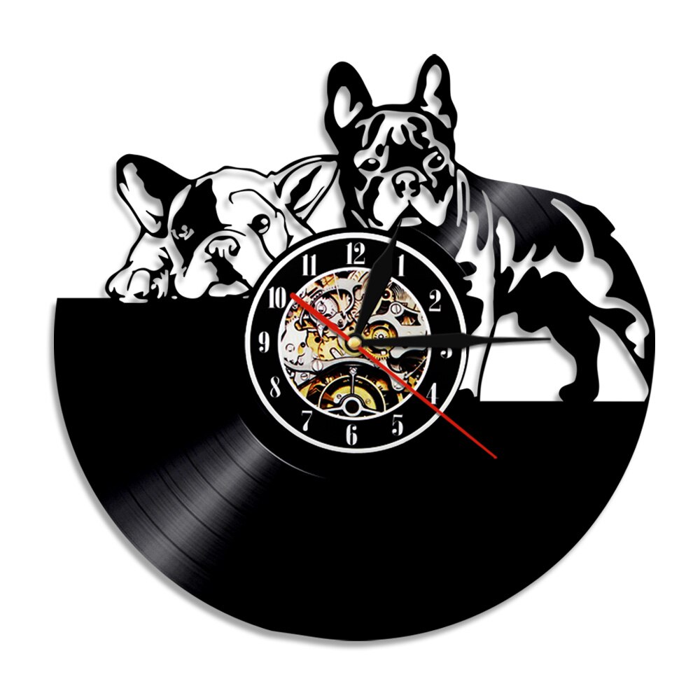 

French Bulldog - Vinyl Record Wall Clock - Without LED, 501 Original