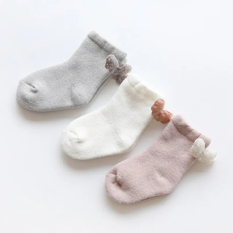 3 Pairs/lot 0 to 24M Autumn Winter Warm Baby Socks Super Thick Terry Socks For Newborns Infants Girs Cute Animal Kids Socks Boys