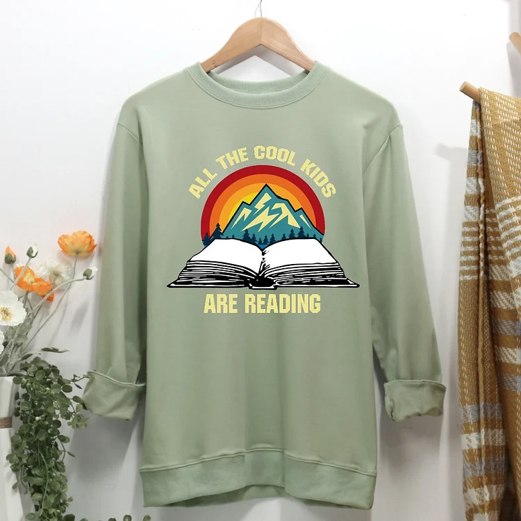 All the cool kids are reading Book Lovers Women Casual Sweatshirt-Annaletters