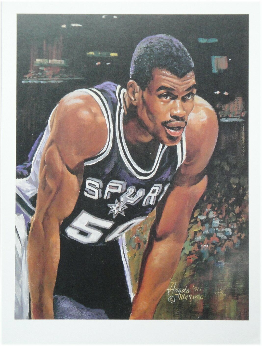 David Robinson 9x12 Poster Photo Poster painting Unsigned San Antonio Spurs The Admiral New