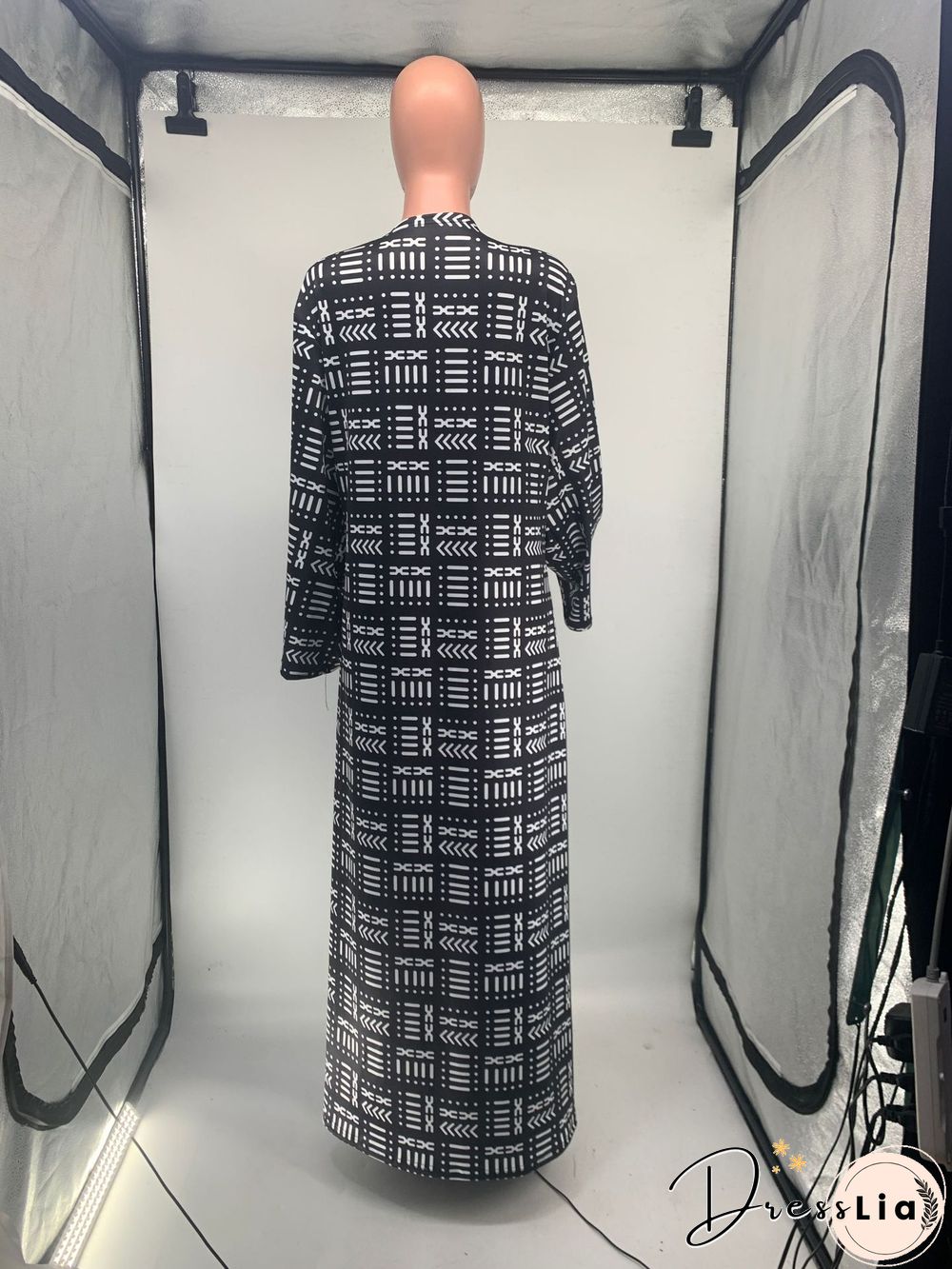 Stylish Print Loose Long Cardigan Coats