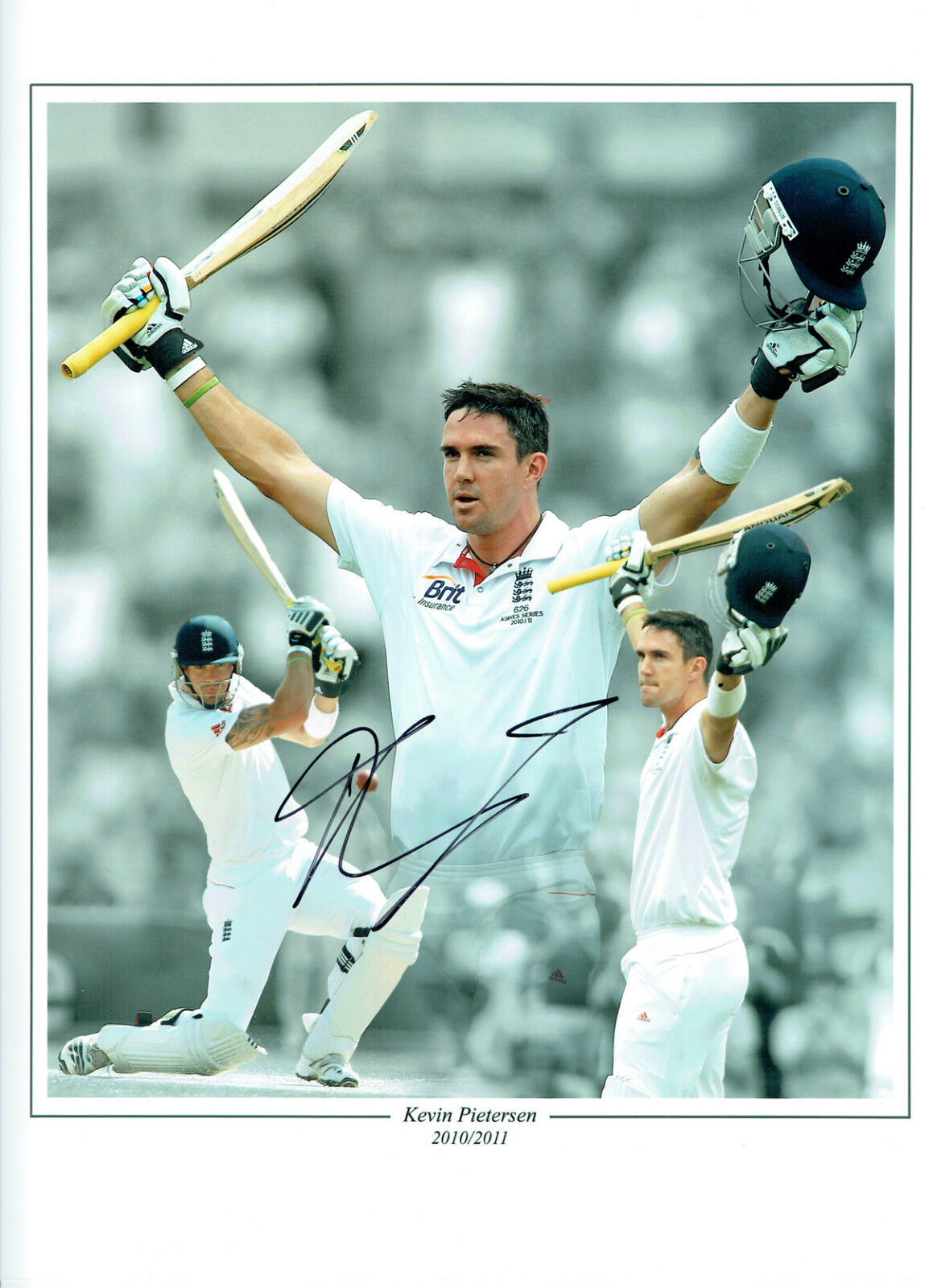 Kevin PIETERSEN Signed Autograph 16x12 Montage Photo Poster painting AFTAL Ashes England Cricket