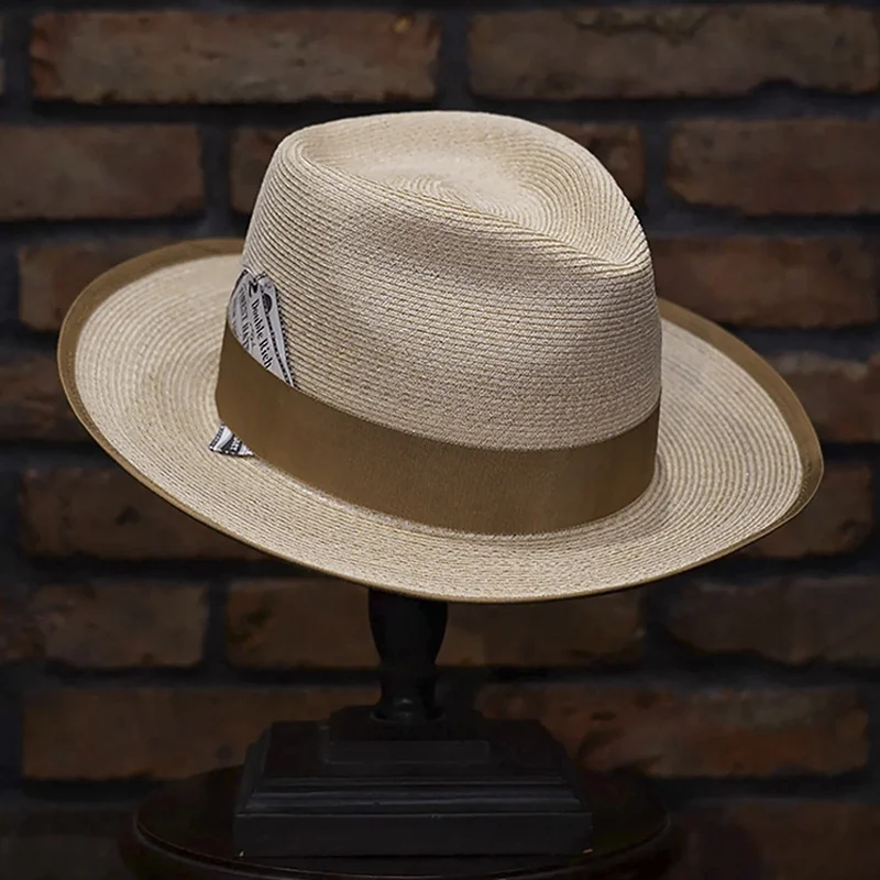 Vintage Full Linen Braided Cool All-Match Hat