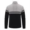💥2025 New Arrivals!Casual Men's Slim Fit Stand Collar Color Block Fleece-Lined Knit Cardigan Sweater Autumn and Winter Thick Fleece-Lined Stylish Cardigan Sweater