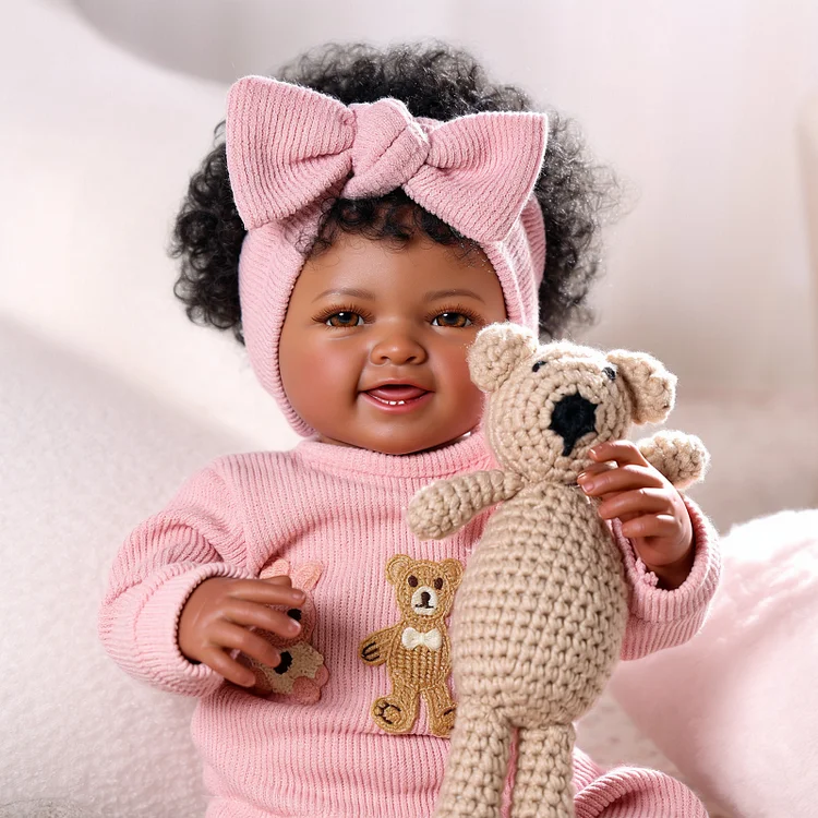 Babeside Smiling Reborn Baby Mia 17" African American Little Infant Girl Healing of the Heart