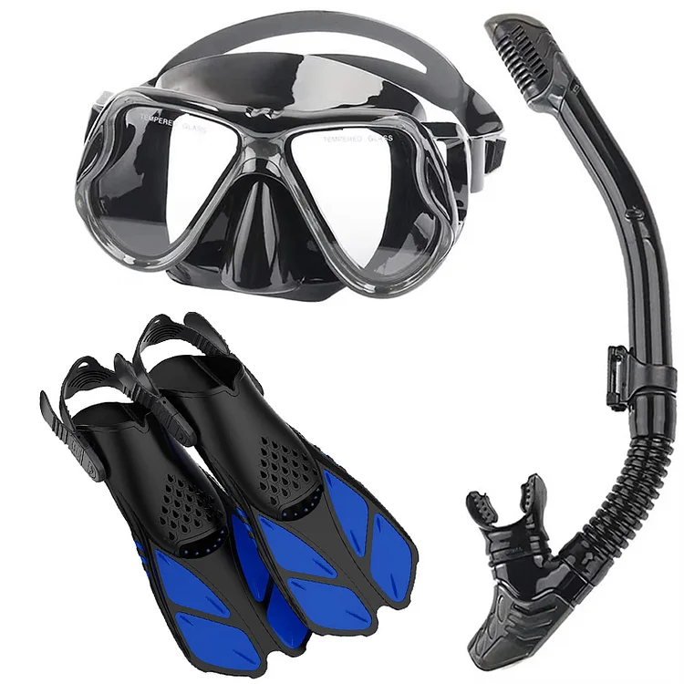 180&deg; View Anti-Fog Swimming Goggles Anti-Leak Dry Top Diving Set For Diving Snorkeling Set For Adult Men Women