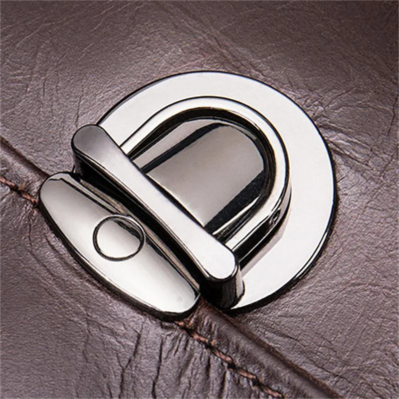 Men's Briefcase 17 Inch Computer Bag Leather Multi-Function Handbag Business Travel Bag