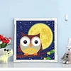 >SALE<5D DIY Full Round Drill Diamond Painting Owl Kit Home Decor Art Craft 15x15cm