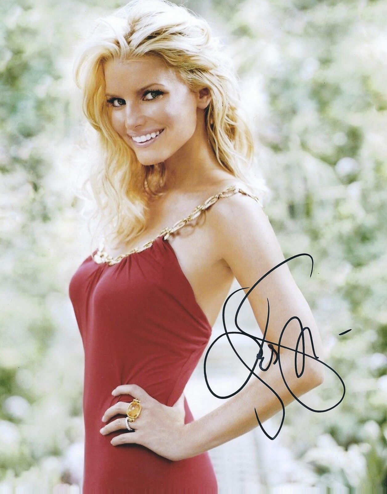 JESSICA SIMPSON SIGNED 8x10 Photo Poster painting - UACC & AFTAL RD AUTOGRAPH