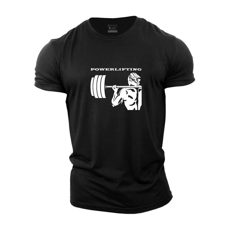 Cotton Powerlifting Graphic T-shirts tacday