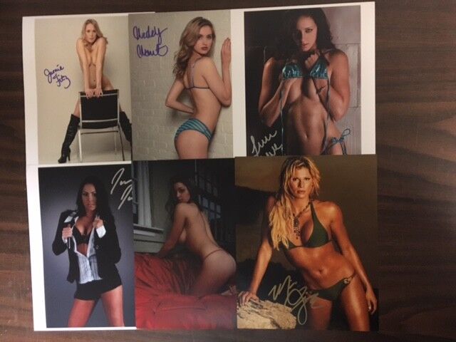 6 Signed Actress/Bikini Model Signed 8x10 Photo Poster paintings;Maddy Monet,Jaelyn James,etc