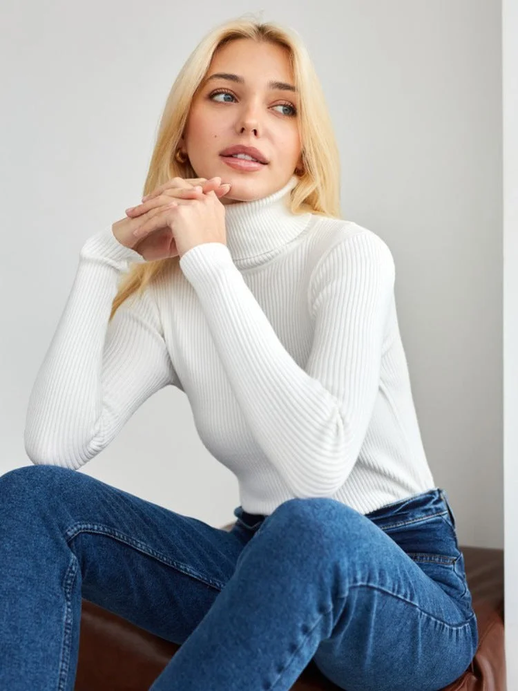 Zingj Turtleneck Bottoming Shirt Autumn Pullover Knitwear