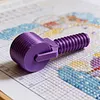 Diamond Art Roller Tools and Accessories for Rhinestone Embroidery with 10 Ridges Diamond Art Roller Straightener for Craft Lover Beginners (Solid Purple)