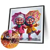 4Pcs/set Diamond Painting-5D Full Round Drill Funny Grandma(30*30 CM)