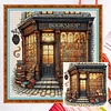 (US Only)Full Embroidery Eco-cotton Thread 11CT Counted Bookshop Cross Stitch Kit 50x50cm