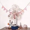 10 Pack | 12" Clear/Rose Gold Confetti Filled Latex Helium Balloons
