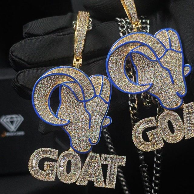 Goat Head Iced Out CZ Stone Gold/Silver/Rose Gold Pendants