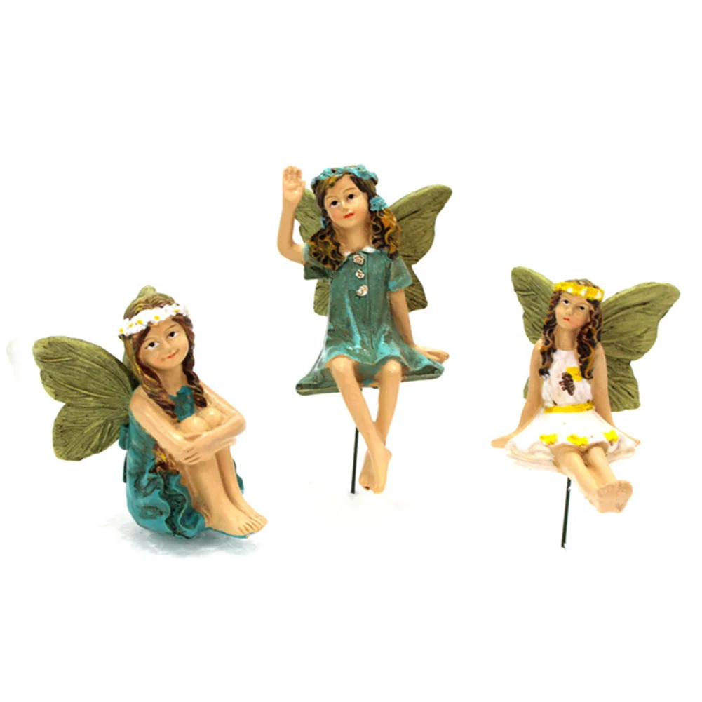 Mini Fairy Figurines Elf Set Resin Miniatures Garden Landscape Decoration