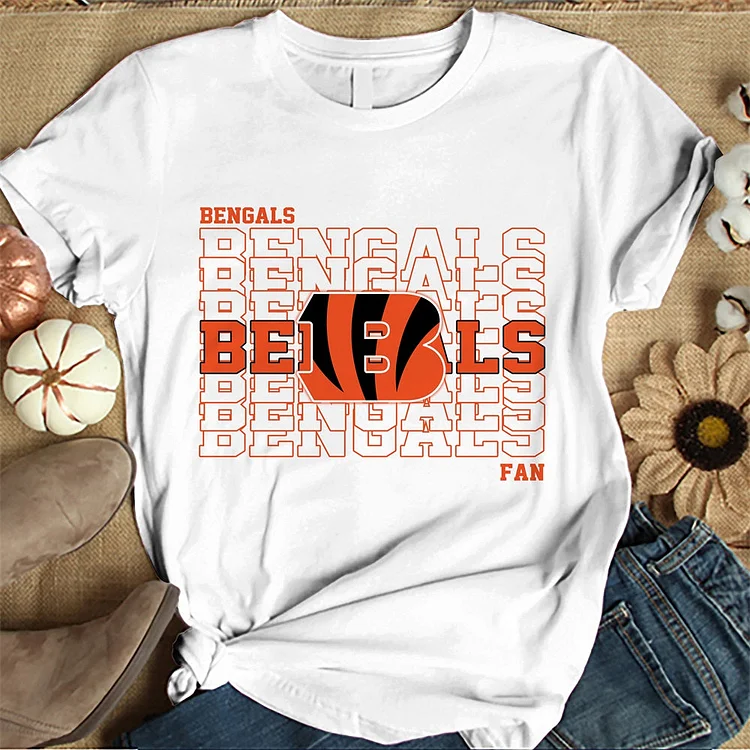 Cincinnati Bengals Women's White Relaxed T-Shirt