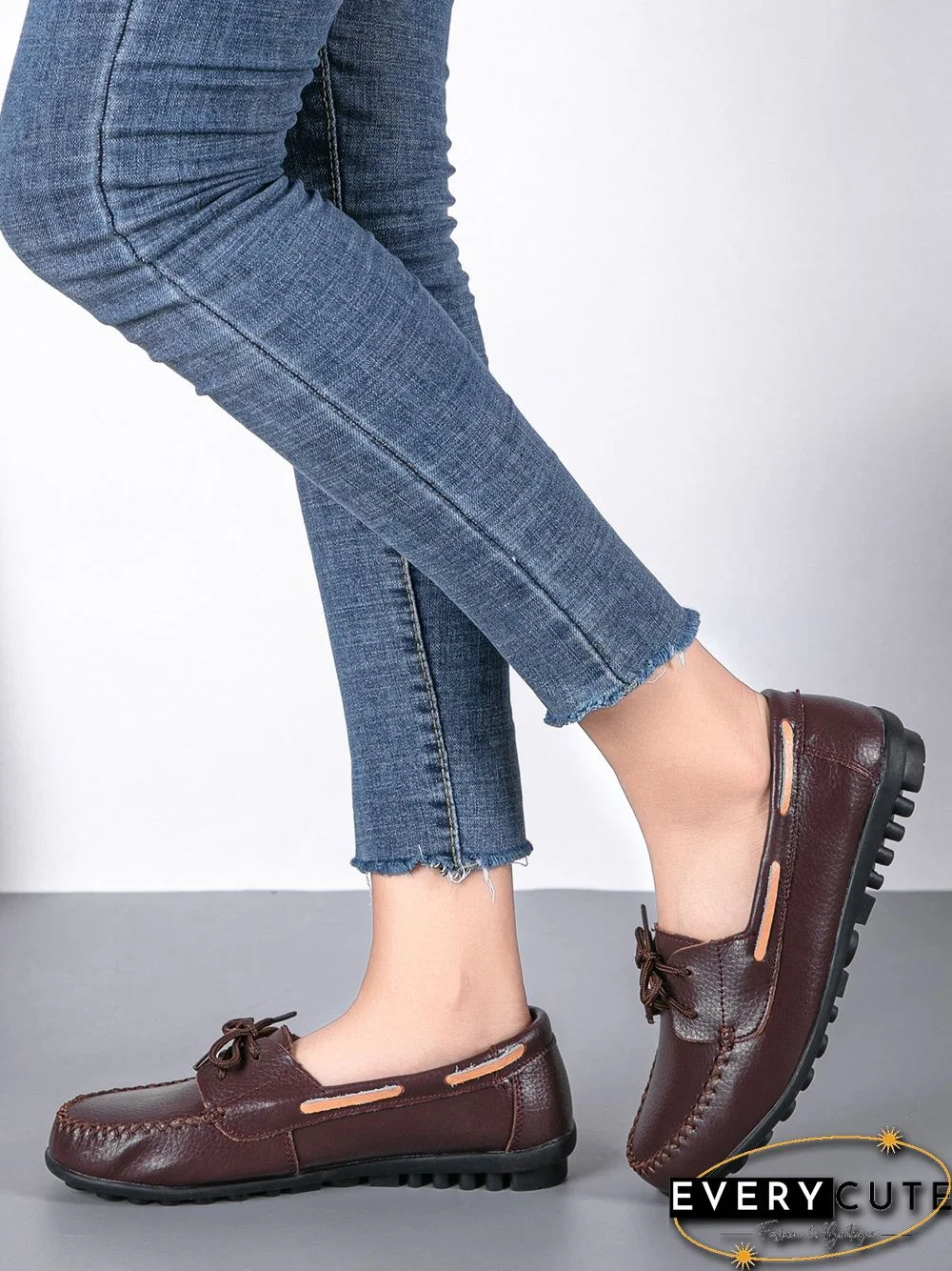 Retro Casual Simple Lace-up Flat Shoes