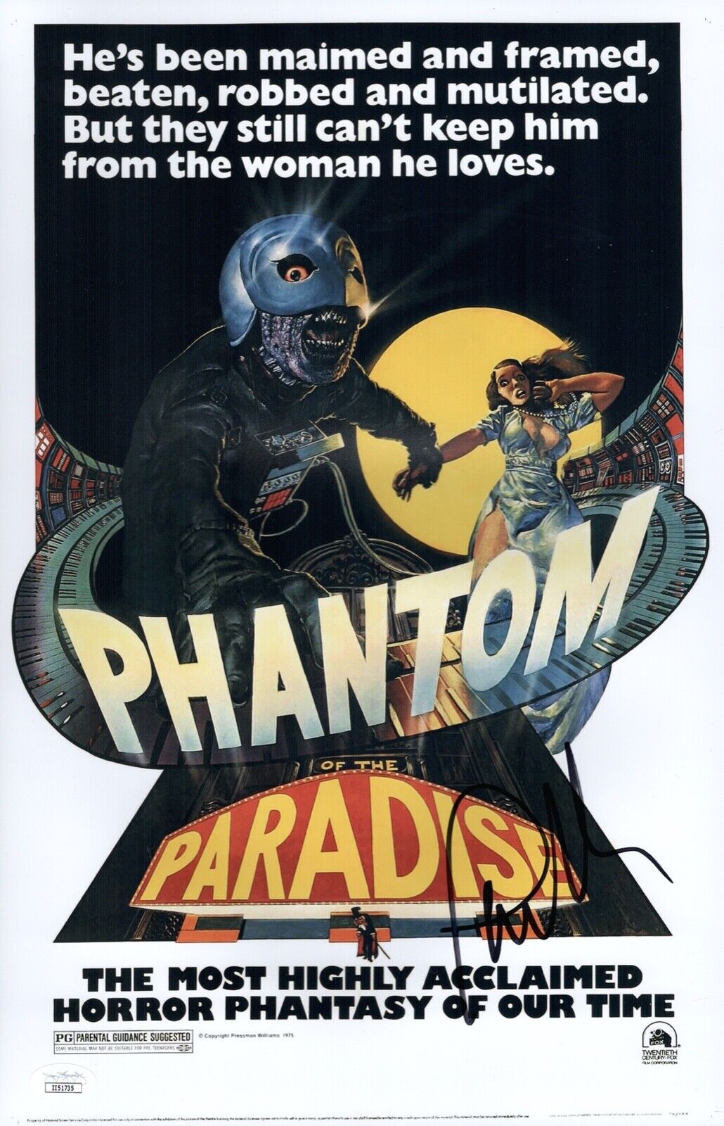 PAUL WILLIAMS Signed 11x17 Photo Poster painting PHANTOM OF THE PARADISE Autograph JSA COA Cert