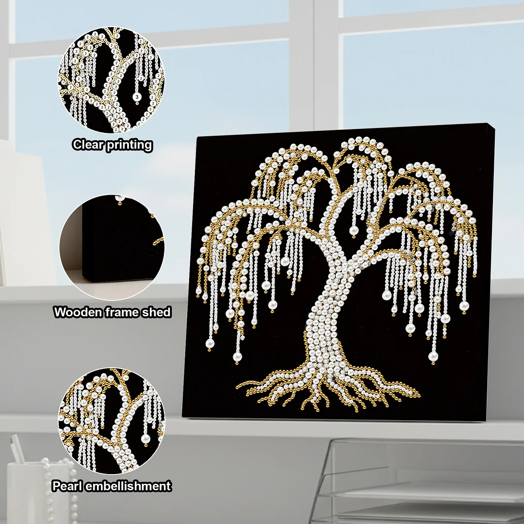 Tree of Life DIY Pearl Art Diamond Painting Kit Home Decor 25x25cm with Frame