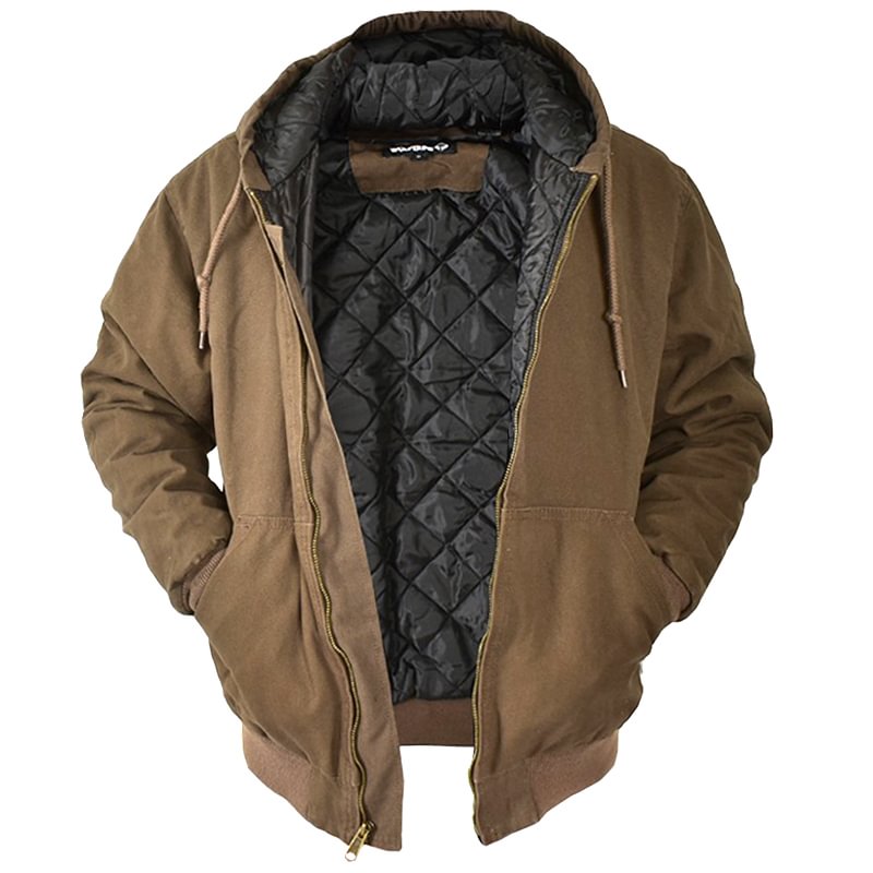 Men's Retro With Cotton Lining Wear-Resistant Tactical Hooded Jacket-Compassnice®