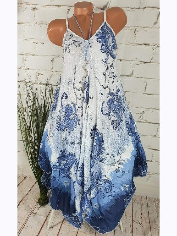 Women Half Sleeve V-neck Solid Color Dress