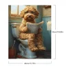 Framed Dog Sitting Toilet-Paint by Numbers Acrylic Painting 40*50cm(HOT)