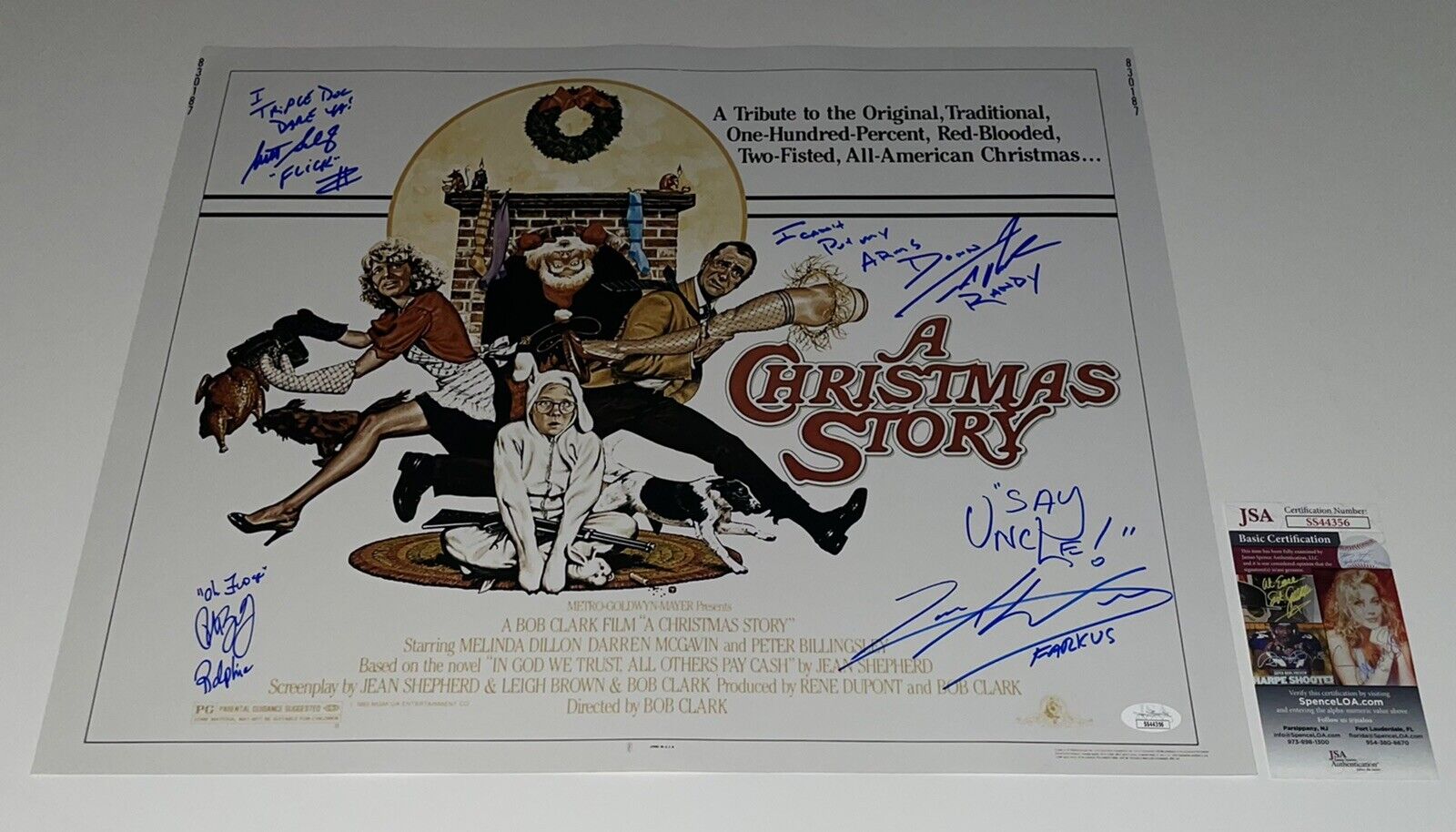 PETER BILLINGSLEY CAST x4 Signed 16x20 A CHRISTMAS STORY Photo Poster painting Autograph JSA COA