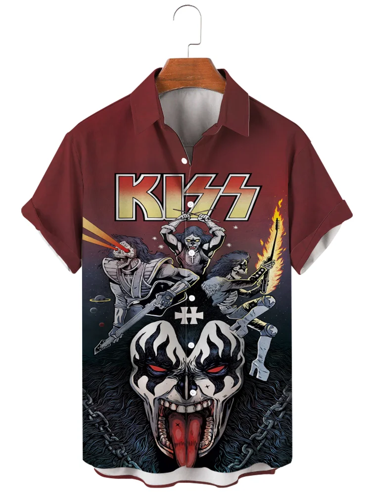 Teecade Teecade Kiss Band Art Print Shirt