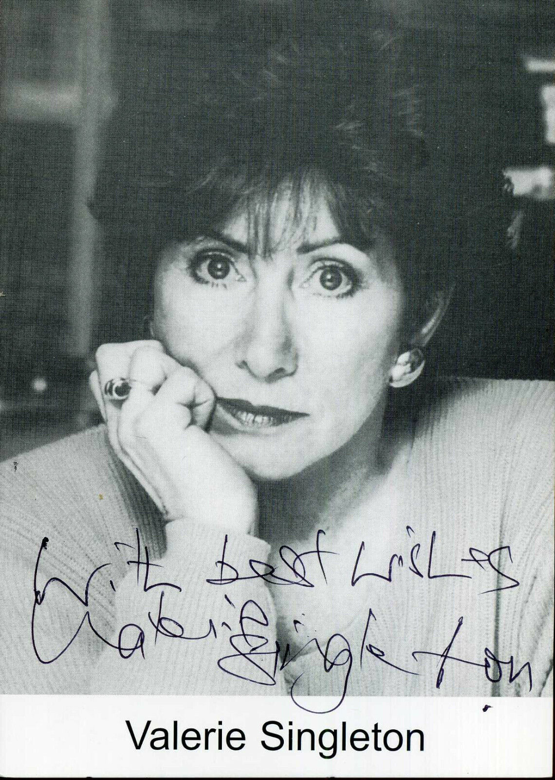 VALERIE SINGLETON Signed Photo Poster paintinggraph - TV Presenter / BLUE PETER - preprint