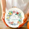【Limited Stock Sale】Flowers-DIY Embroidery Kit with Pattern Cotton Threads Needles Hoop 30*30cm/11.8*11.8in tapestrymarket