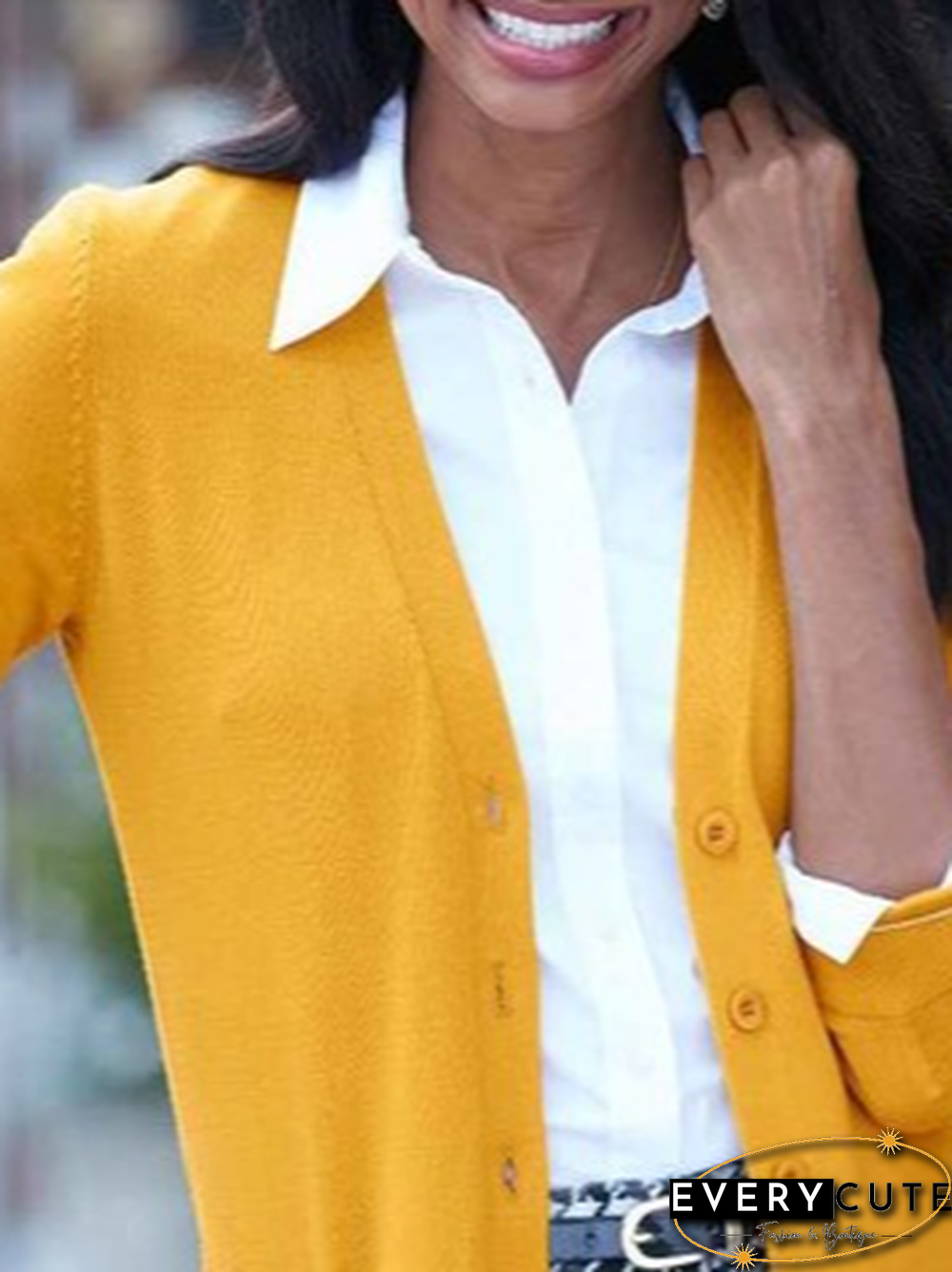 Women Casual Plain Autumn Knitted Micro-Elasticity Daily Long sleeve Regular Regular Sweater coat