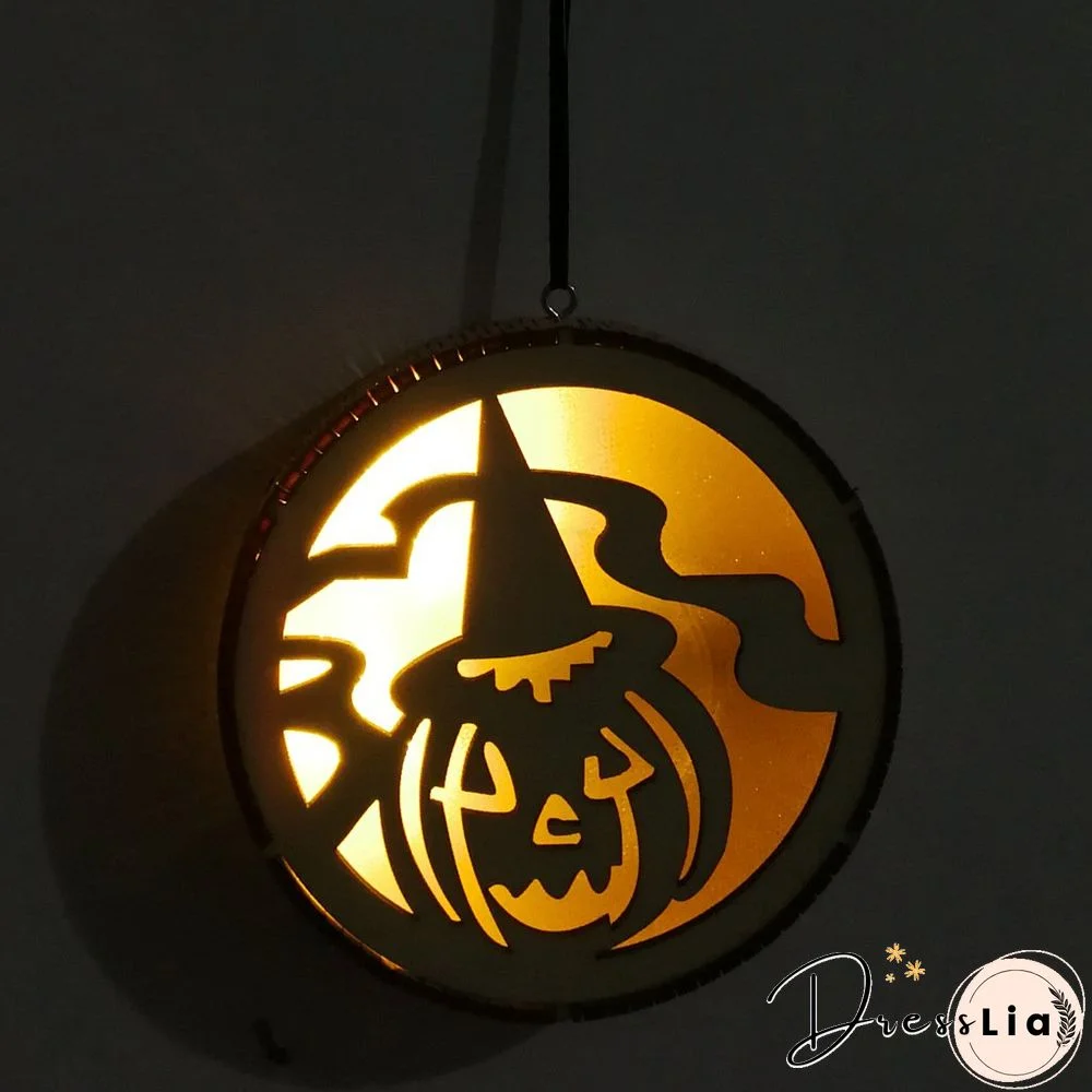 Wooden Halloween Themed 3D LED Lights