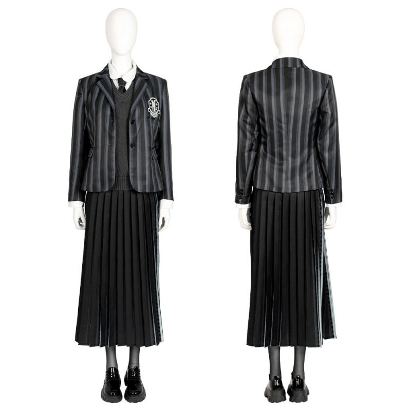 Wednesday Addams School Uniform The Addams Family Cosplay Costumes