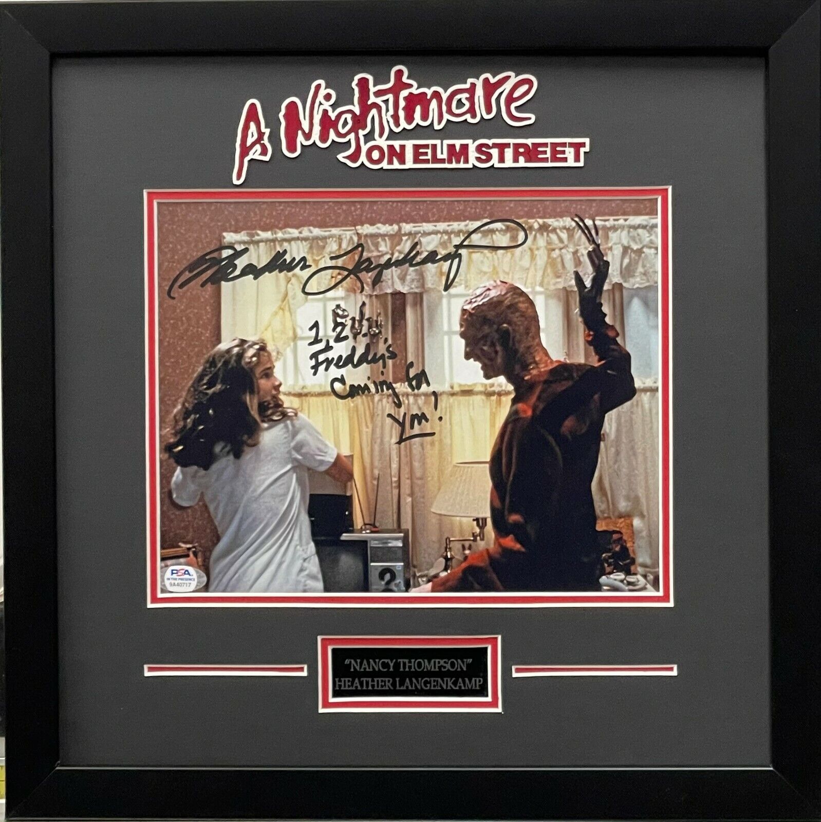 Heather Langenkamp autograph inscribed framed 8x10 Photo Poster painting Nightmare on Elm St PSA