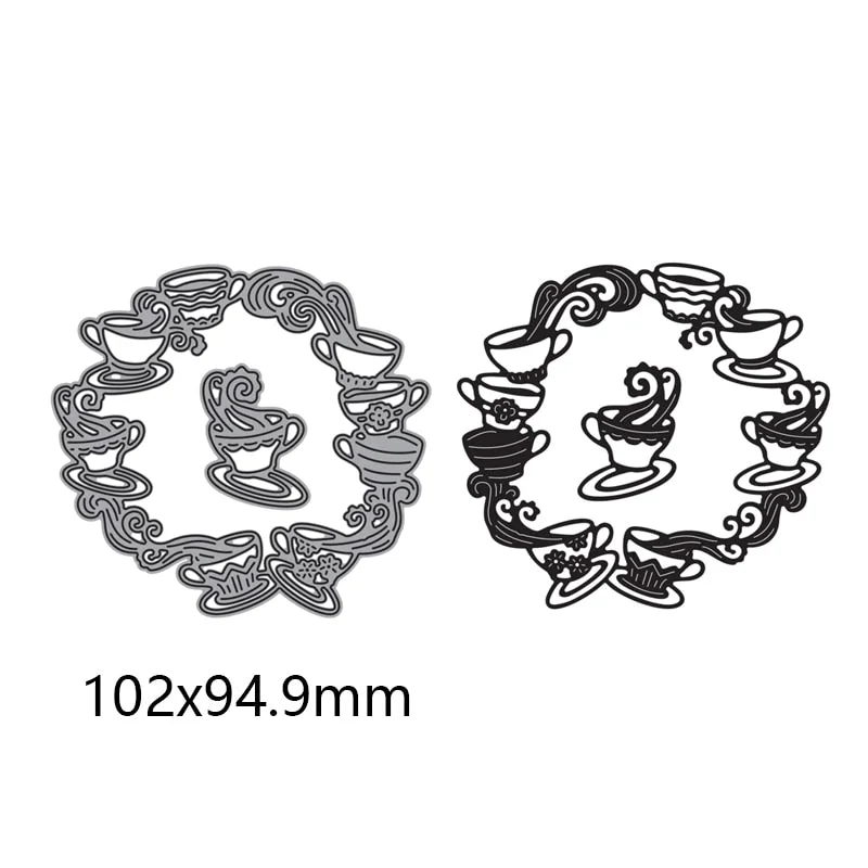 Coffee Cup Ring Metal Cutting Dies For DIY Scrapbook Cutting Die Paper Cards Embossed Decorative Craft Die Cut New Arrival