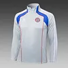 Joyfball 2025/2026 Bayern Munich Half-Pull Training Suit Light gray Retro version Football Shirt 1:1 Thai Quality