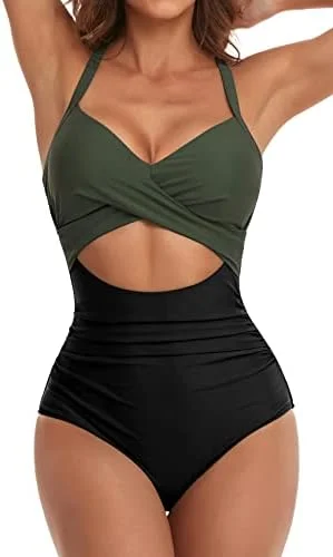 Cutout High Waisted One Piece Swimsuits