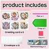 6PCS Diamond Painting Cupid Greeting Card Set with Envelopes for Adults Gifts