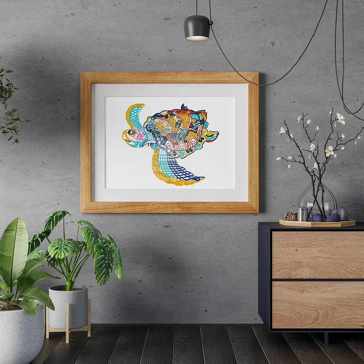 Paper Filigree Painting Kit- Sea Turtle