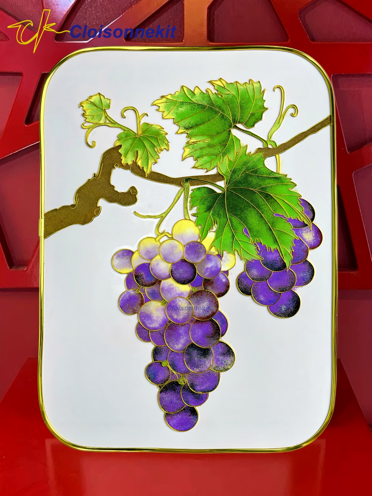 Fruitful Grapes -Cloisonne Painting Art Kits - Cloisonnekit