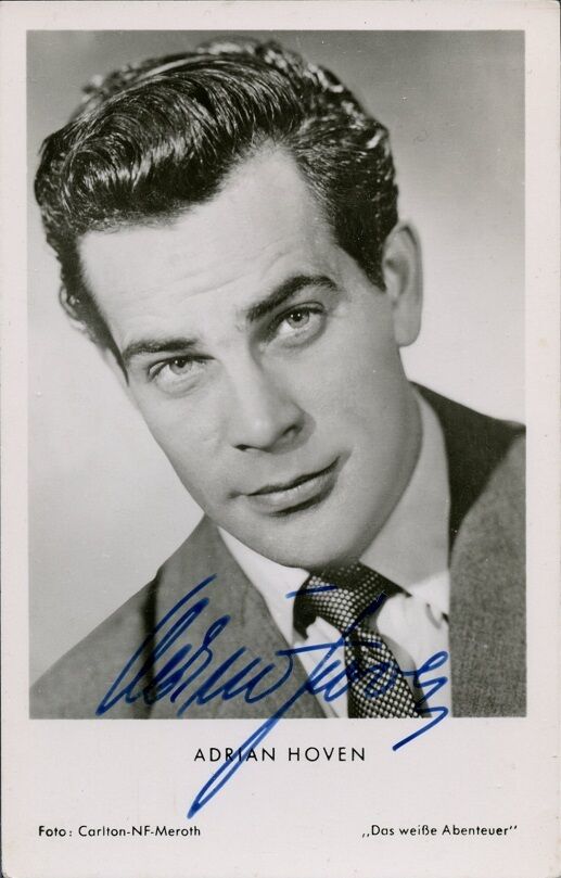 Austrian Actor ADRIAN HOVEN Vintage Signed Photo Poster painting