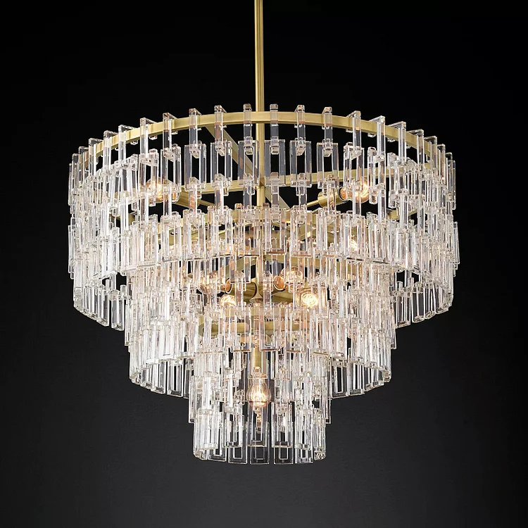 Marignanes Multi-Tier Crystal Chain Round Chandelier 36" 48" 60" Vjlight