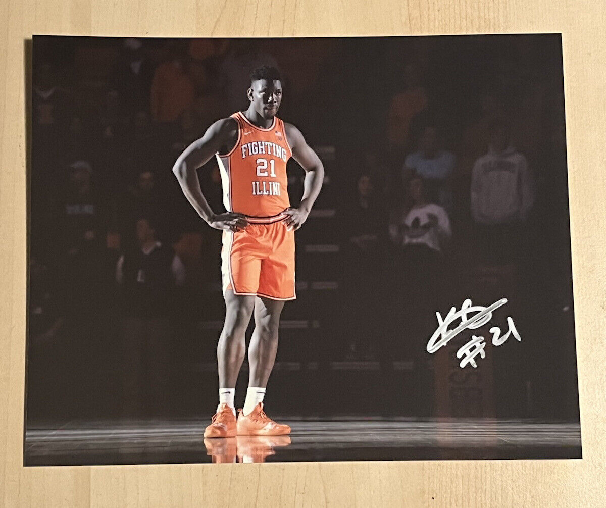 KOFI COCKBURN HAND SIGNED 8x10 Photo Poster painting ILLINOIS FIGHTING ILLINI AUTOGRAPHED COA